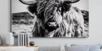 Posters featuring Highland cows as interior decoration: the secret to their popularity